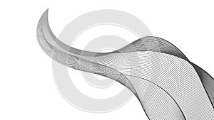 Abstract backdrop with monochrome wave gradient lines