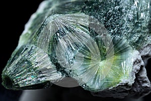 Wavellite from mine in Garland County, Arkansas, showing spherical structure.