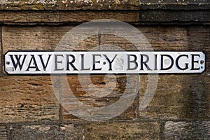 Waverley Bridge in Edinburgh, Scotland