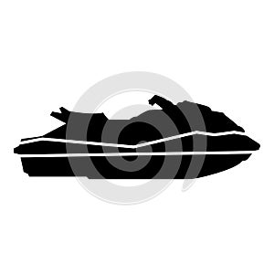 Waverunner icon black color illustration flat style simple image