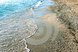 Waves of the Aegean Sea. Leptokaria, Greece