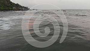 Waves of the Arabian Sea at the Shore of India