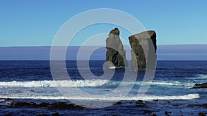 Waves Atlantic Ocean Breaking onto Rocks