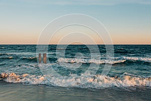 Waves in the Atlantic Ocean, in the Rockaways, Queens, New York City