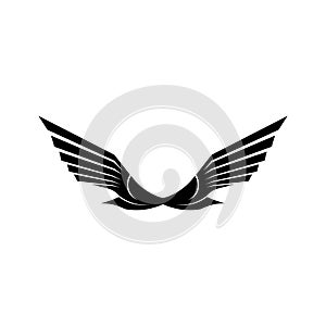 Wing logo falcon and bird vector