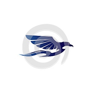 Wing logo falcon and bird vector
