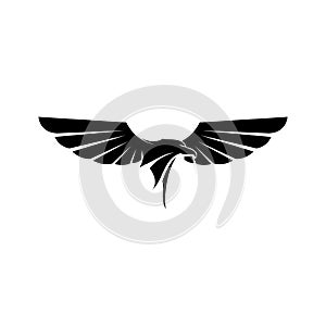 Wing logo falcon and bird