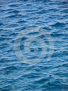 Waves on a blue sea