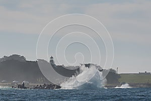 Waves breaking at the Californian Coast