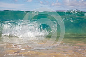 Waves breaking on the shore of Big Beach