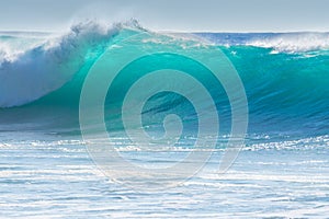 Waves breaking on the shore of Madeira