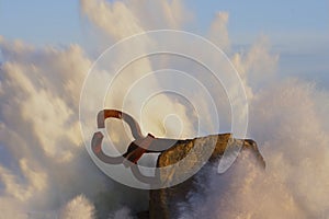 Waves in the Cantabrian Sea, Peine de los Vientos in Donostia