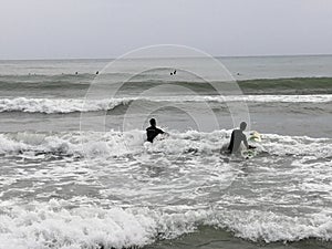 Waves in the Carihuela beach-Torremolinos-Andalusia photo