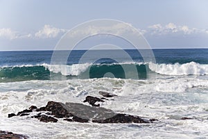 Waves Coastline Rocks