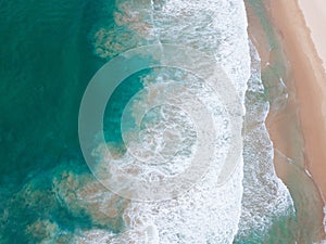 Waves coming into beach