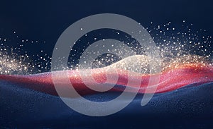 Waves of computer code. Binary code and big data. Information field, binary code, data encoding, data flow, and digital
