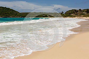 Waves Crashing on Beach at Half Moon Bay Antigua