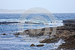 Waves crashing at Doolin beach, county Clare, Ireland