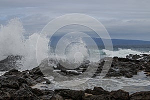 Waves Crashing into the Rugged Maui Coast