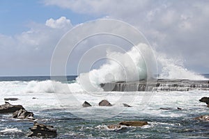 Waves Crushing onto the rocks at Terrigal Beach