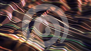 Waves of data in information flows. Abstract vision nanomaterials innovative discoveries photo