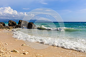 Waves at Diniwid Beach, Boracay Island, Philippines