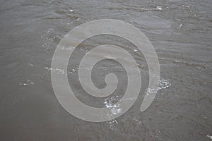 waves in a flood on high level