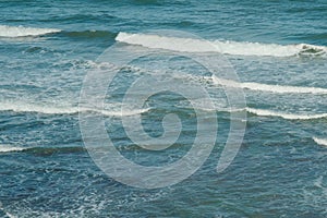 Waves and foam on the coast of the Atlantic Ocean, Argentina