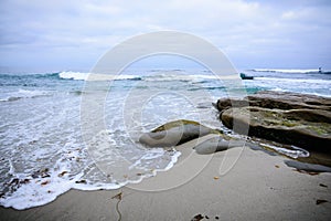 Waves hit San Diego coastline