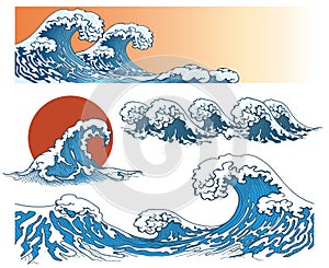 Waves in japanese style