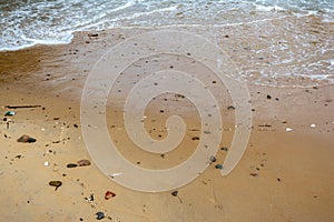 Waves lapping the sands of Ponta do HumaitÃ¡ beach