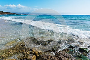 Waves in Le Bombarde beach