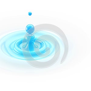 Waves and liquid drop light background