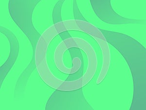 Waves with liquid gradien abstract background. Green color. Dynamic effect. Vector