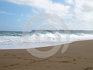 Waves on Lumahai Beach, Kauai, Hawaii