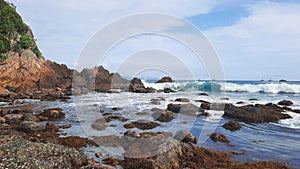 Waves on the Marina Beach, Kalianda, South Lampung