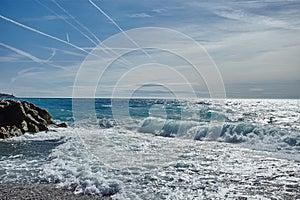 Waves of Mediterranian sea photo