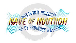 Waves in Motion Nature of Waves Text Vector, vector design Generative AI