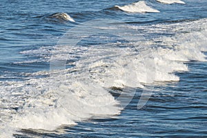 Waves in the Nordsea along the Dutch coast in the Netherlands.