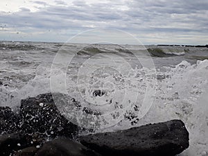 The waves on ocean photo