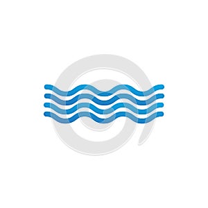 Waves outline icon, modern minimal flat design style. Wave thin line symbol, Vector illustration isolated on white background