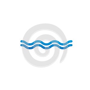 Waves outline icon, modern minimal flat design style. Wave thin line symbol, Vector illustration isolated on white background