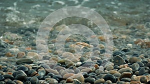 Waves Over Beach Pebbles