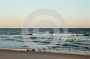 Waves in the Pacific Ocean, in the Rockaways, Queens, New York City