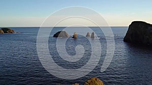 Waves of the Pacific Ocean in an Unnamed bay on the island of Shikotan, Kuril Islands.