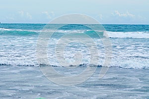 Waves on the Pangandaran Sea Coast of Indonesia