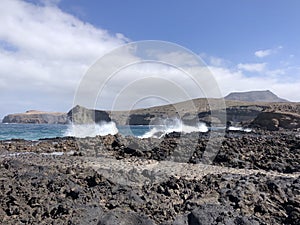 Waves at Playa Punta Gorda in Agaete photo