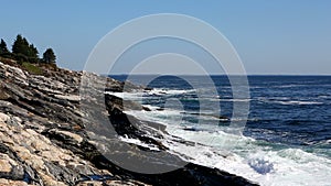 Waves Pounding Maine CoastlineWaves Pounding Maine Coastline