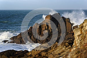 Waves on the Quiberon wild coast