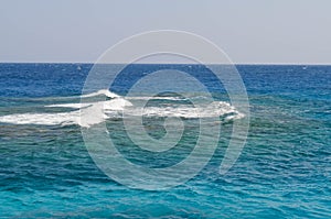 Waves on Red Sea horizon